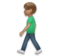 Man Walking: Medium Skin Tone