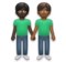 Men Holding Hands: Dark Skin Tone, Medium-Dark Skin Tone