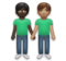 Men Holding Hands: Dark Skin Tone, Medium Skin Tone