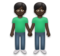 Men Holding Hands: Dark Skin Tone