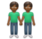 Men Holding Hands: Medium-Dark Skin Tone