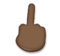Middle Finger: Dark Skin Tone
