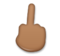 Middle Finger: Medium-Dark Skin Tone