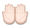 Palms Up Together: Light Skin Tone