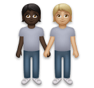 People Holding Hands: Dark Skin Tone, Medium-Light Skin Tone