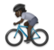 Person Biking: Dark Skin Tone