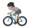 Person Biking: Light Skin Tone