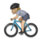 Person Biking: Medium-Light Skin Tone