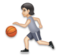 Person Bouncing Ball: Light Skin Tone