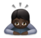 Person Bowing: Dark Skin Tone