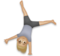 Person Cartwheeling: Medium-Light Skin Tone