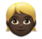 Person: Dark Skin Tone, Blond Hair