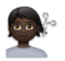 Person Getting Haircut: Dark Skin Tone