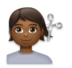 Person Getting Haircut: Medium-Dark Skin Tone