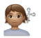 Person Getting Haircut: Medium Skin Tone