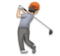 Person Golfing: Light Skin Tone