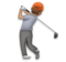 Person Golfing: Medium Skin Tone