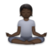 Person in Lotus Position: Dark Skin Tone