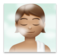 Person in Steamy Room: Medium Skin Tone