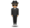 Person in Suit Levitating: Medium-Light Skin Tone