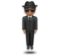 Person in Suit Levitating: Medium Skin Tone