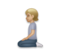 Person Kneeling: Medium-Light Skin Tone
