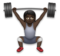 Person Lifting Weights: Dark Skin Tone