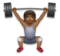 Person Lifting Weights: Medium-Dark Skin Tone