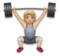 Person Lifting Weights: Medium-Light Skin Tone