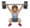 Person Lifting Weights: Medium Skin Tone