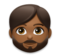 Person: Medium-Dark Skin Tone, Beard