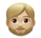 Person: Medium-Light Skin Tone, Beard