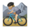 Person Mountain Biking: Medium-Light Skin Tone
