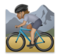 Person Mountain Biking: Medium Skin Tone