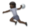 Person Playing Handball: Dark Skin Tone