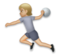 Person Playing Handball: Medium-Light Skin Tone