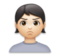 Person Pouting: Light Skin Tone