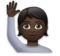 Person Raising Hand: Dark Skin Tone