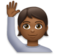 Person Raising Hand: Medium-Dark Skin Tone
