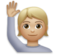 Person Raising Hand: Medium-Light Skin Tone