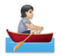 Person Rowing Boat: Light Skin Tone