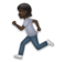 Person Running: Dark Skin Tone