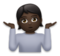 Person Shrugging: Dark Skin Tone