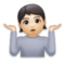 Person Shrugging: Light Skin Tone