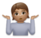 Person Shrugging: Medium Skin Tone