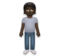 Person Standing: Dark Skin Tone