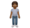 Person Standing: Medium-Dark Skin Tone