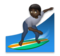 Person Surfing: Dark Skin Tone
