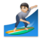 Person Surfing: Light Skin Tone