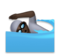 Person Swimming: Dark Skin Tone
